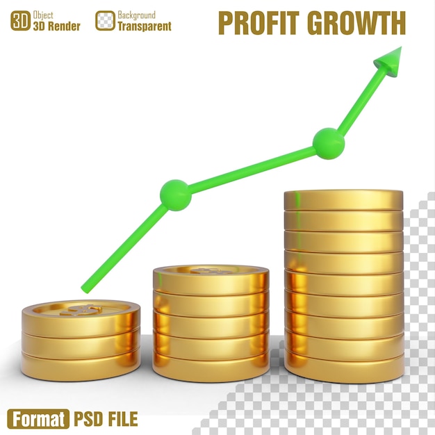 PSD a poster for a profit growth.