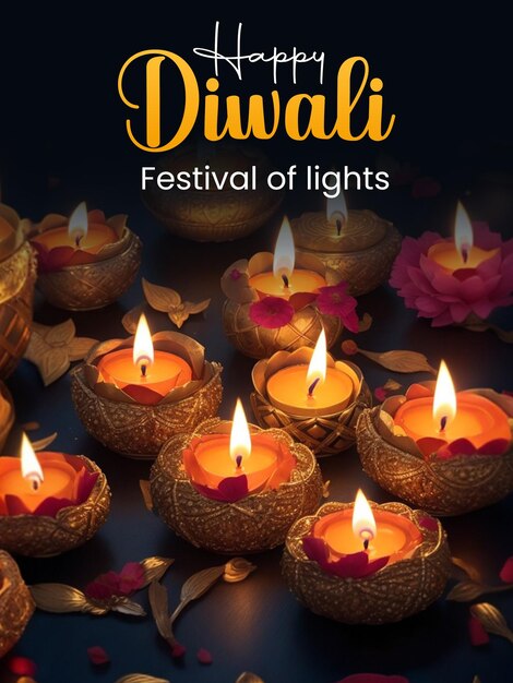 PSD poster psd z okazji święta diwali