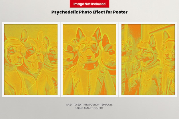 A poster for psychedelic photo effect for poster.