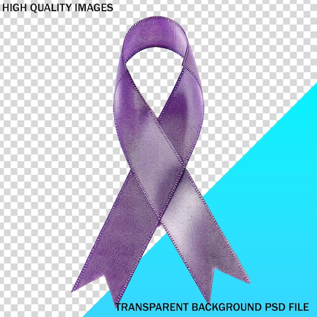 PSD a poster of a purple ribbon with the words high - quality on it