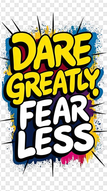 A poster for the quote do not fear less