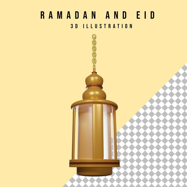 Un poster per il ramadan e l'eid con uno sfondo giallo.