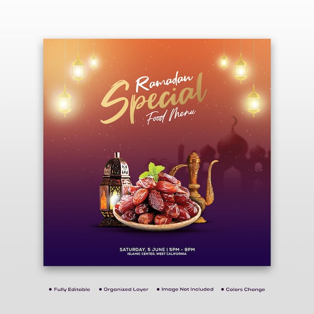 PSD a poster for ramadan special for more.