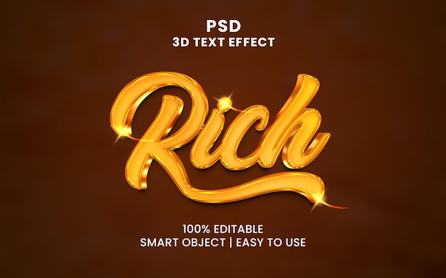 A poster for a rich text effect