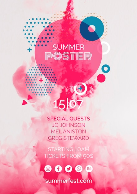 Poster sjabloon voor zomerfestival