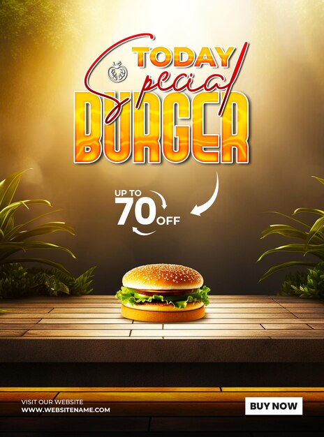 PSD a poster for special food menu ads promotion template design background