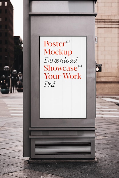 Poster su street mockup