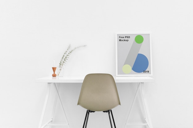 PSD poster on table mockup