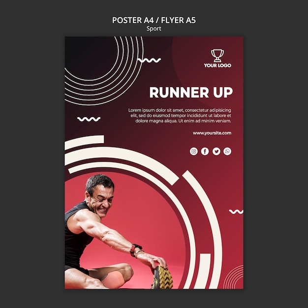 PSD poster template for fitness