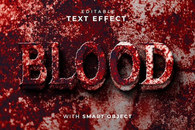 PSD a poster that says'blood effect'on it