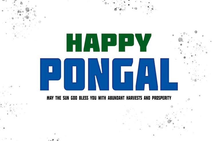PSD a poster that says happy pongal on it