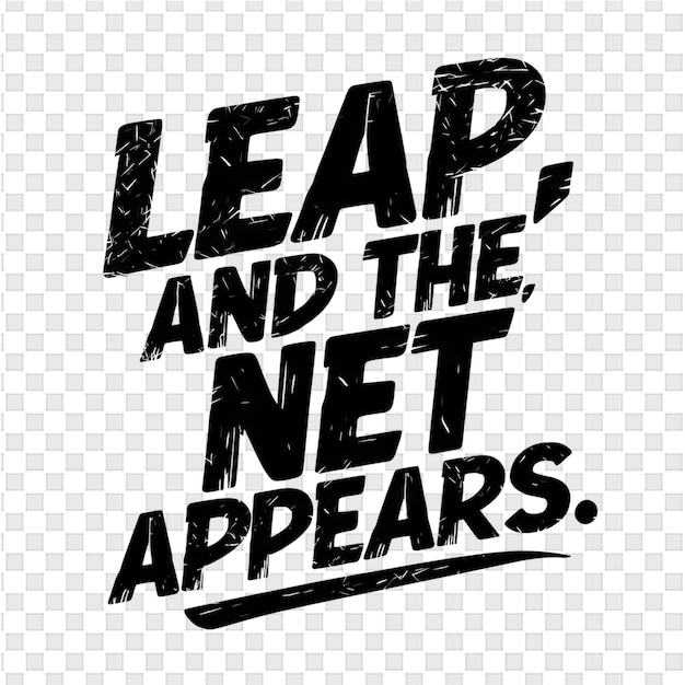 PSD a poster that says quot leap and the net quot on it