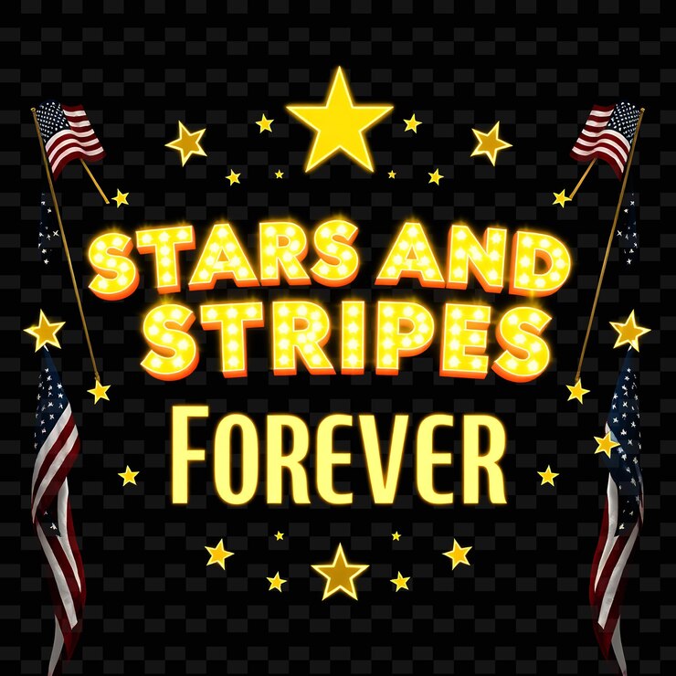 PSD a poster that says stars and stripes for stars