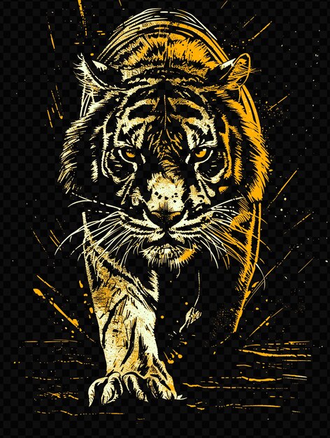 A poster of a tiger that says tiger on it