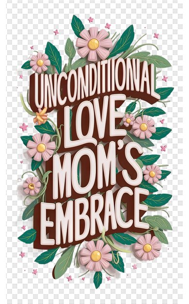 PSD a poster for the unconventioned mothers love is an inspirational message