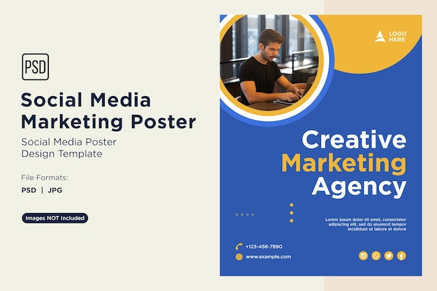 Poster voor marketing op sociale media