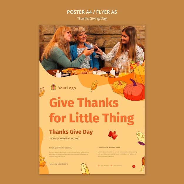 Poster voor thanksgiving-viering