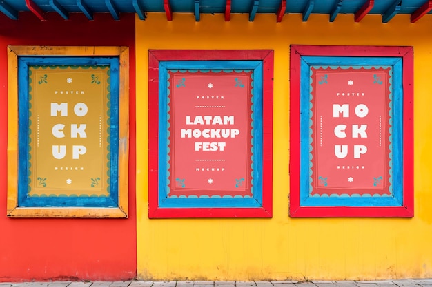 poster on wall mockup