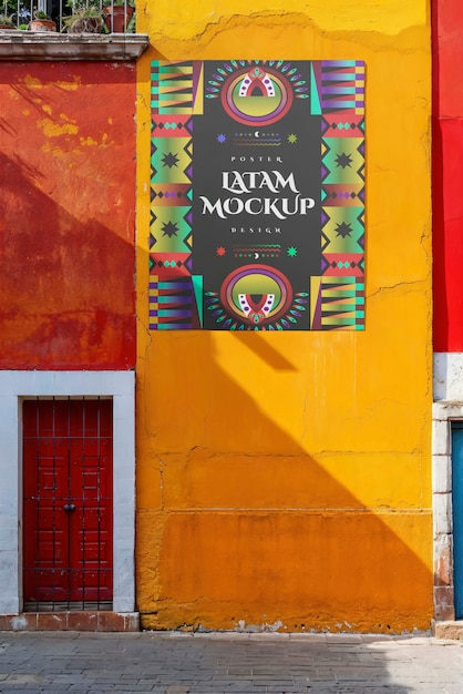poster on wall mockup