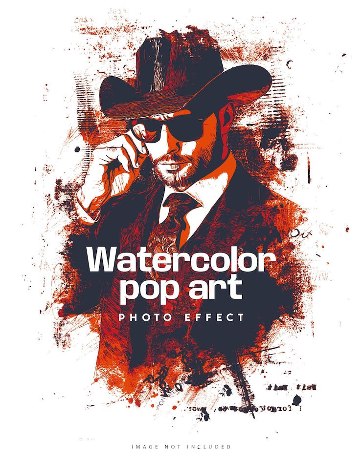 PSD a poster for watercolor art called watercolor pop art