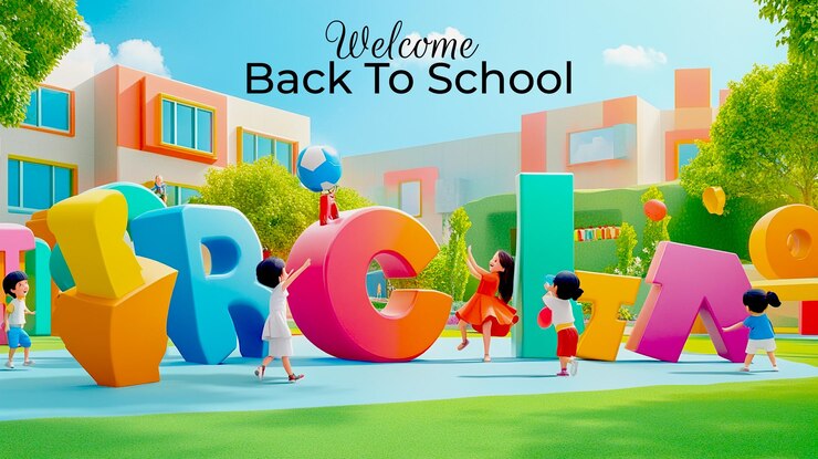 PSD a poster of a welcome to school with the words welcome to school
