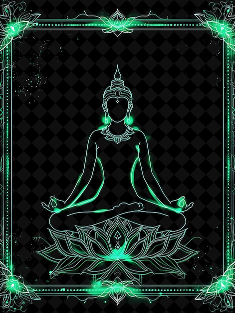 PSD a poster with a buddha sitting on it