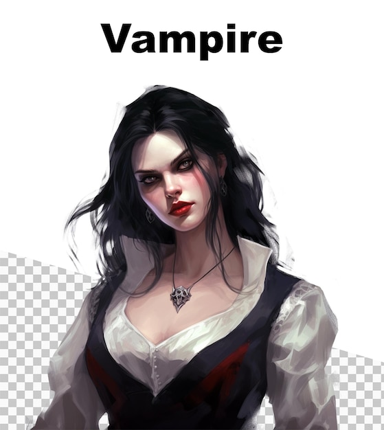 PSD a poster with a female vampire and the word vampire on the top