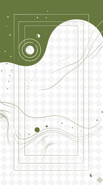 PSD a poster with a green background and a pattern of circles and a place for text