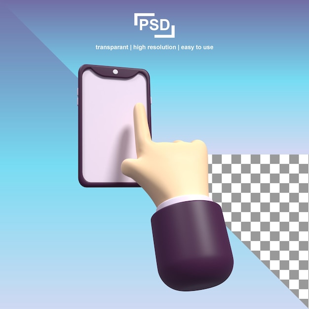 PSD a poster with a hand pointing at a phone that says psdd.