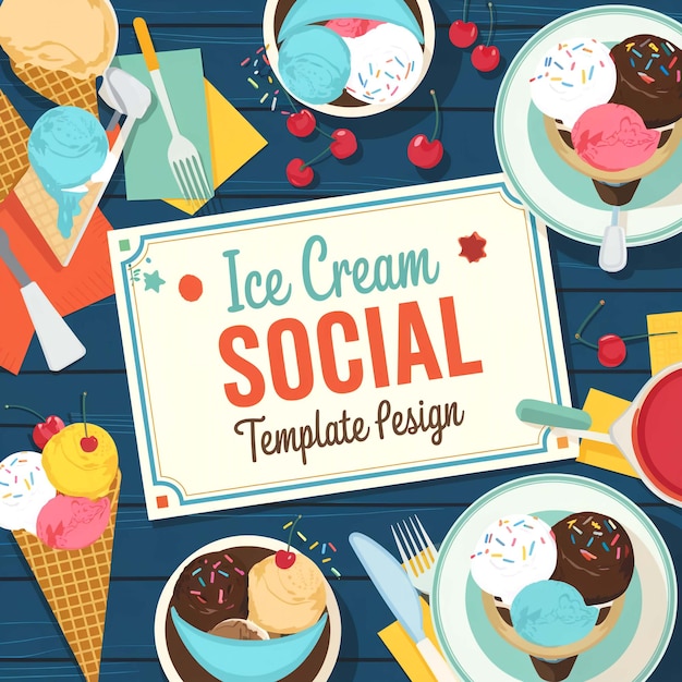a poster with ice cream on it that says ice cream