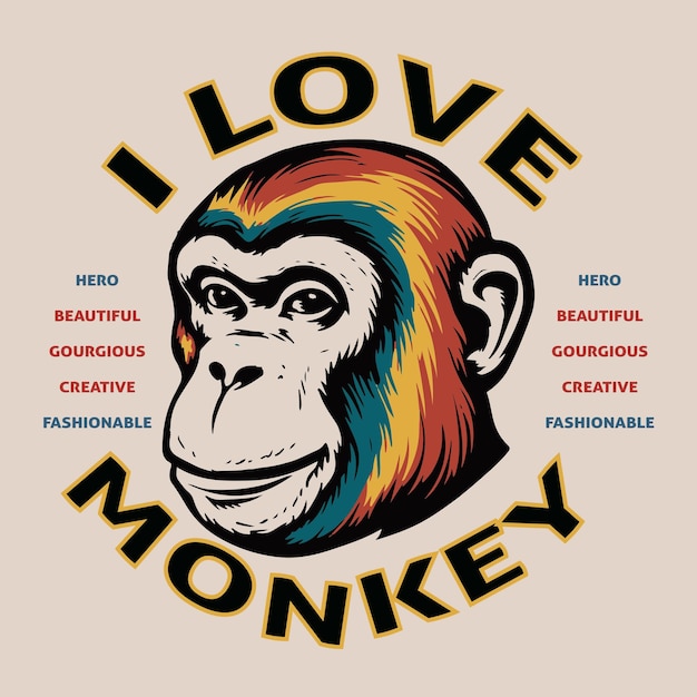 a poster with a monkey and the words love monkey on it