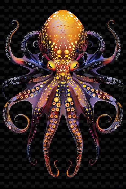 PSD a poster with an octopus on it