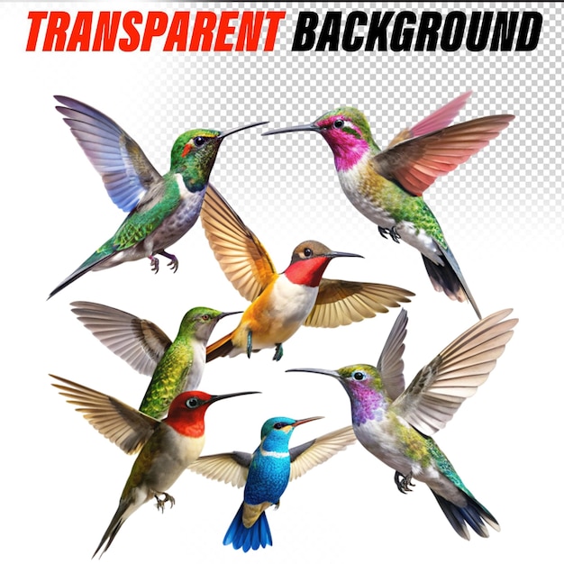 PSD a poster with a picture of birds with the words  transparencies  on it