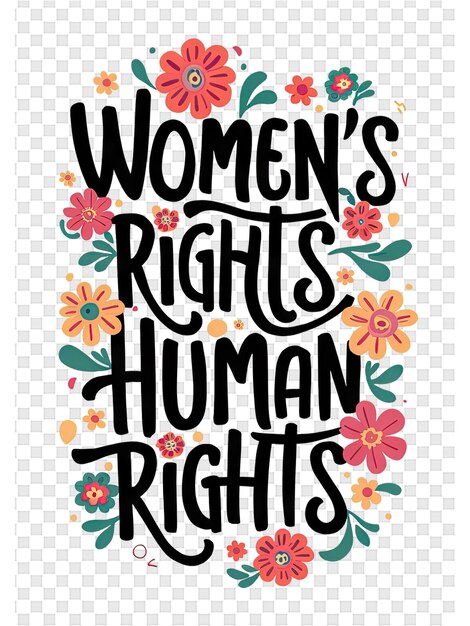 PSD a poster with a quote about womens rights