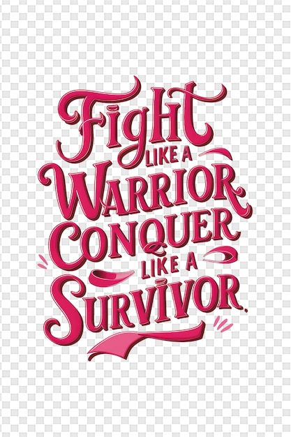 PSD poster with a quote from fight like a warrior like a strong like a strong life