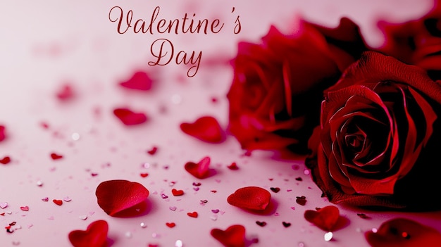 a poster with a red rose and the words valentine  s day on it