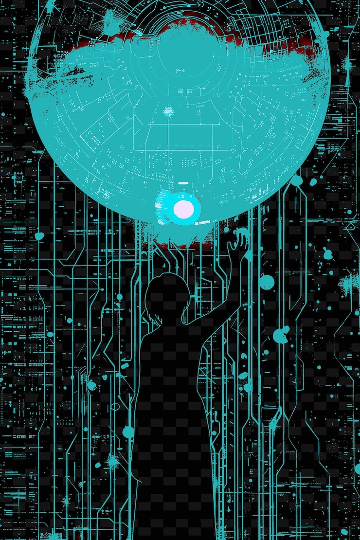 PSD a poster with a silhouette of a woman holding a balloon with the words quot x quot on it
