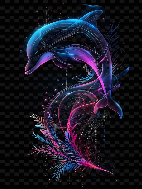 PSD a poster with a whale and a feather