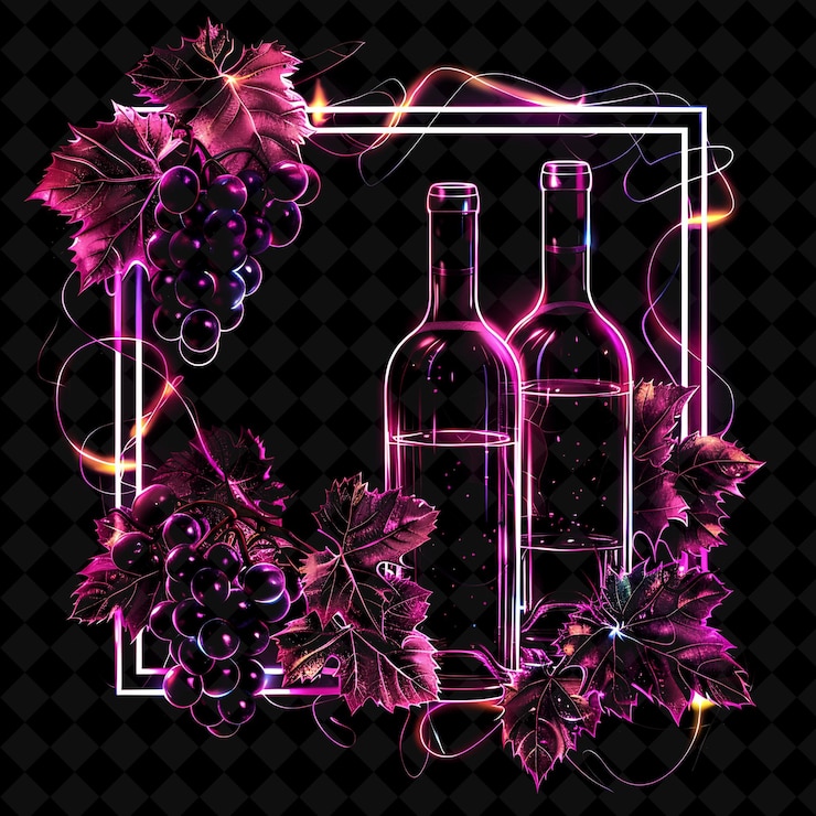 PSD a poster with wine bottles and a picture of grapes