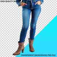 PSD a poster of a woman in jeans and boots