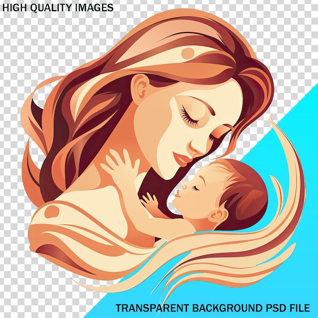 PSD a poster for a woman with a baby and a picture of a woman with a baby on it