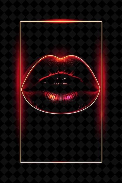 PSD a poster for a woman with a big lips and red lips