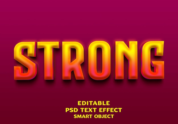 a poster for the word strong is displayed on a purple background