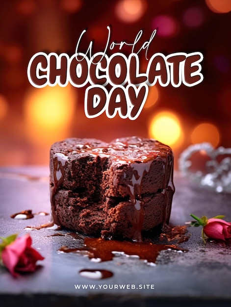 PSD a poster for the world chocolate day