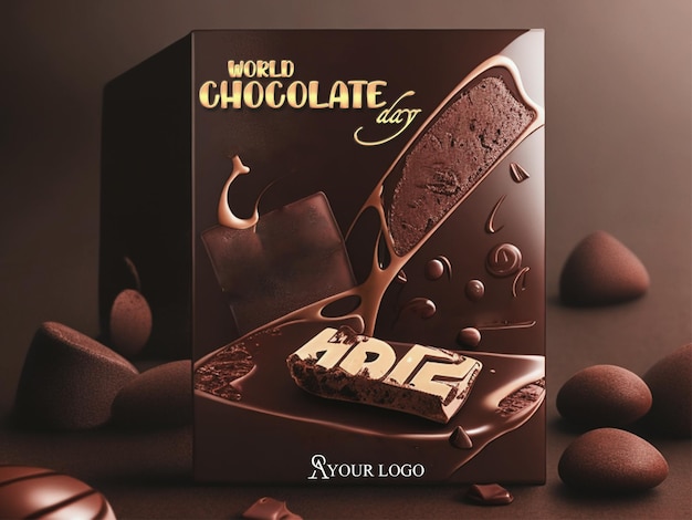 PSD a poster for world chocolate day