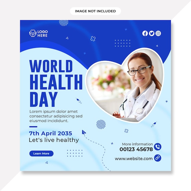 A poster for world health day with a woman on it