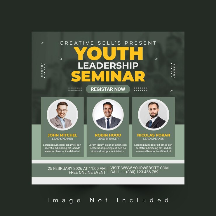 poster for young youths education shows a poster of the young leaders