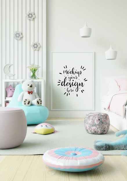 Posterframe in kinderkamer mockup