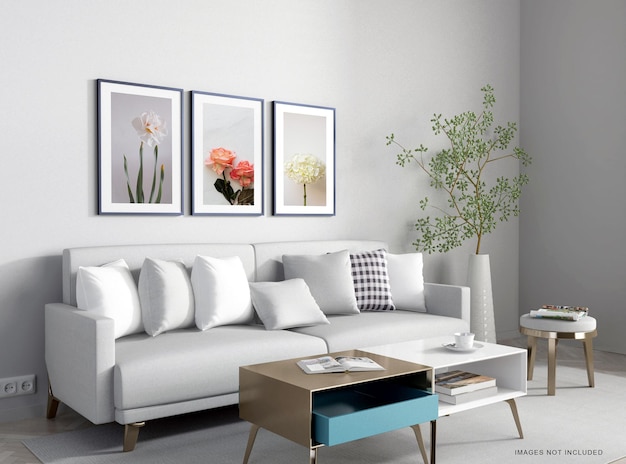 Posterframe in woonkamermodel