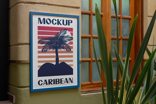 PSD postermodel met caribische esthetiek